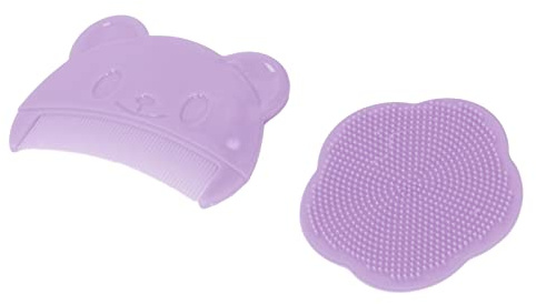aqxreight Juego de Cepillos para el Cuero Cabelludo del bebé, Peine y Masajeador de Silicona Suave para Recién Nacidos, Removedor Suave y Herramienta para la Cabeza, Accesorios de Baño Esenciales