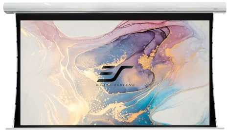 Elite Screens' Saker TAB Tension - Motorleinwand für Beamer Weiß / 5D CineGrey / 299 x 168 (16:9)(Vorlauf 25cm)