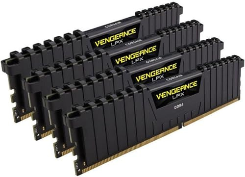 Corsair Vengeance LPX Memorie per Desktop a Elevate Prestazioni, 64 GB (4 X 16 GB), DDR4, 3200 MHz, C16 XMP 2.0, Nero