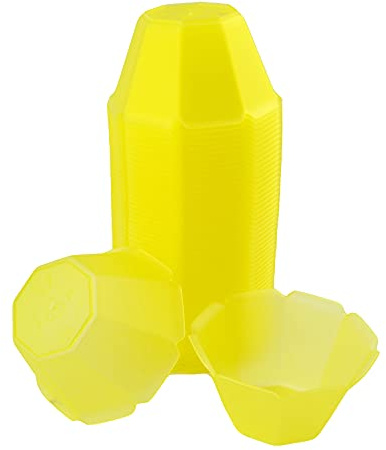 PZ 100 COPPETTA PICCOLA 90 CC GIALLA FORMA A FIORE IDEALE PER GELATO, MOUSSE, SEMIFREDDI, CREME E DOLCI