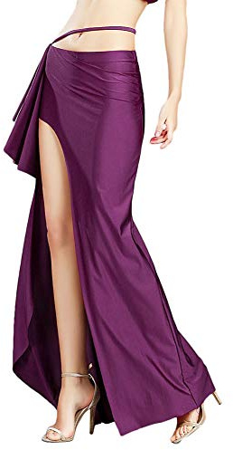 ROYAL SMEELA Bauchtanz Rock Damen Hoher Schlitz Tanzen Maxiröcke Frauen Kleidung Bauchtanz Kostüm Kleid Schlank Langer Rock Kleider Tanz Rock Bauchtanz Kleidung Übungs Kleidung Bauchtanz Outfit