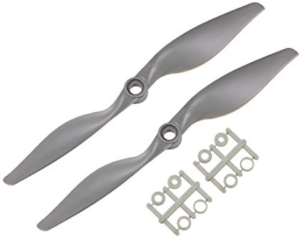 uxcell RC Propeller CW 17,8 x 12,7 cm, 2 Flügel für Flugzeug, Nylon, grau, 2 Stück mit Adapterringen