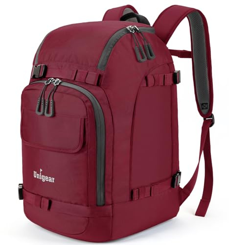Unigear Borse per Scarponi Sci, 50L/70L Zaino per Scarponi da Sci Snowboard con Sistema Molle Negozio Attrezzatura Inclusa Scarpe, Giacca, Casco, Occhiali, Guanti, Scarponi da Neve