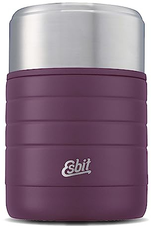 Esbit Termobehållare majoris för mat – varmhållningsbehållare 600 ml i aubergine – tillverkad av rostfritt stål för varma och kalla rätter