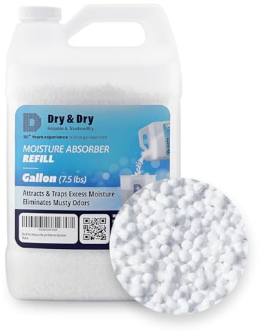 Dry & Dry Moisture Absorbers Refill Beads (7.5 LBS) - Dehumidifiers for Home Dehumidifier for Basement Small Dehumidifiers Dehumidifiers, Moisture Absorber Refill, Fragrance Free