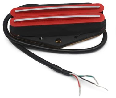 SHENGSUI Dual Hot Rail Humbucker Single-Coil-Größe Gitarre Humbucker für Fender Squier Strat Tele E-Gitarre, Rot