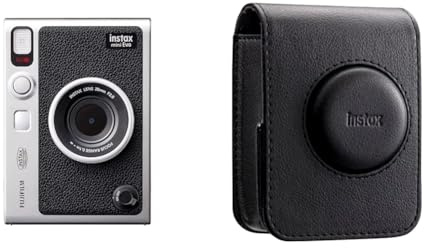 FUJIFILM INSTAX Mini Evo Black USB-C & Étui pour Appareil Photo Mini Evo Noir