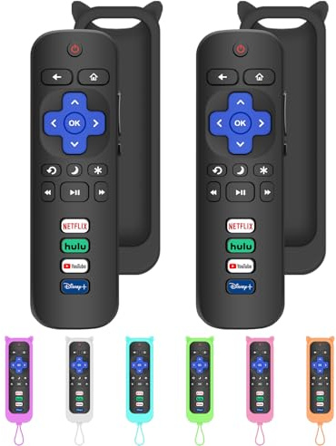 Remote for Roku TV, 2-Pack Replacement for Roku TV Remote Compatible for TCL Roku/Onn Roku/Hisense Roku/Philips Roku/Sharp Roku/Westinghouse Roku/Insignia Roku TV [Remote Control for Roku TV Only]