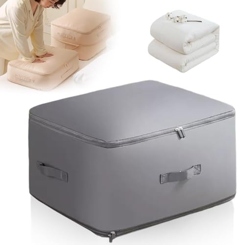 Sacs de rangement scellés sous vide, auto-compressifs, ultra peu encombrants, organisateurs, pour les vêtements, les couvertures, gris, taille XL