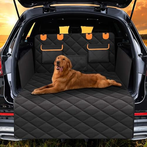 XILUOWUDI Hundedecke Auto Kofferraum Schutzmatte für Man TGL Euro 6 (Bj. ab 06.2013), Hund Reise Transport Kofferraumschutz mit Stoßstangenschutz Wasserdicht Kratzfest