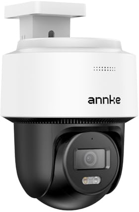 ANNKE 3K PT PoE Telecamera di sorveglianza esterna con tracciamento automatico, rotazione 345° inclinazione 80°, audio a 2 vie, riconoscimento AI di persone e veicoli, Smart Dual Light, CPT500