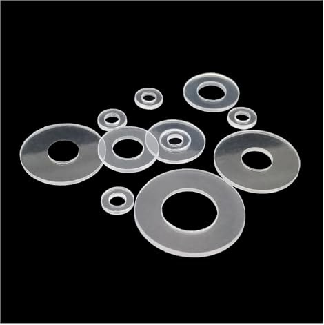 100 pz M1.6 M2 M2.5 M3 M4 M5 M6 M8 M10 M12 Plastica Dura Morbida PVC Acrilico Trasparente Trasparente Isolante Rondella Piana Guarnizione Pad(Hard,M1.6x4x0.5mm)
