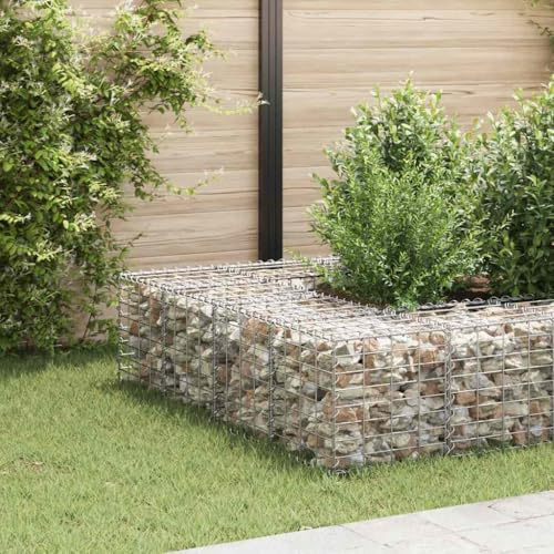 LLEZKBR Home & Garden,Lawn & Garden,Gardening,Pots & Planters,Cube Gabion Raised Bed Steel Wire 40x40x40 cm