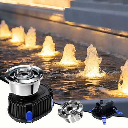 Pond Fountain Pump with LED Light for Outdoor Water Garden, 528GPH Submersible Pump Fountain Light Kits (Warm White) for Water Feature Koi Pond