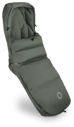 Bugaboo Thermolite Performance Footmuff for Stroller or Pushchair, for Toddlers, with Removable Insert, Adjustable, Shoe Shield, Waterproof Zippers, Warm Cosy Toes in Forest Green