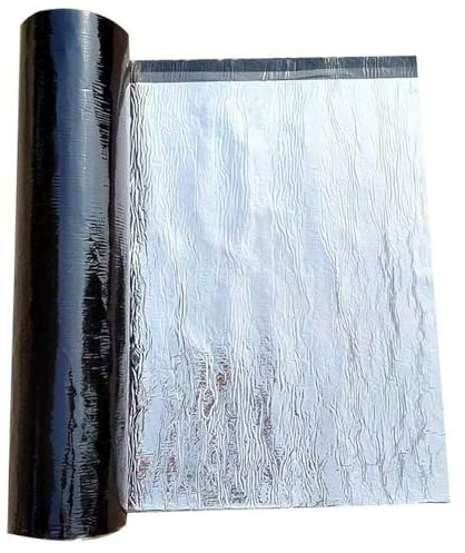 Asphalt Roofing Felt Adhesive for Sheds, Roof Felt Roll Repair Tape, Roofing Sheets Waterproof Aluminum Foil, Shed Membrane Thermal Insulation for Walls Roofs Floors Lofts Garden(20x200cm)