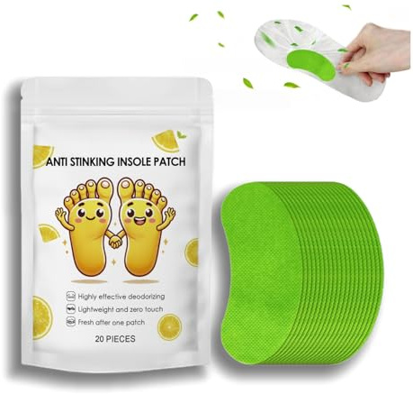 20Pcs Shoe Odour Eliminator,Powerful Shoe Deodoriser Patch for Smelly Foot & Odour Removal,Long-Lasting Sneaker & Football Boot Freshener,Odour Removal Smell Eliminator for Trainers,Shoes