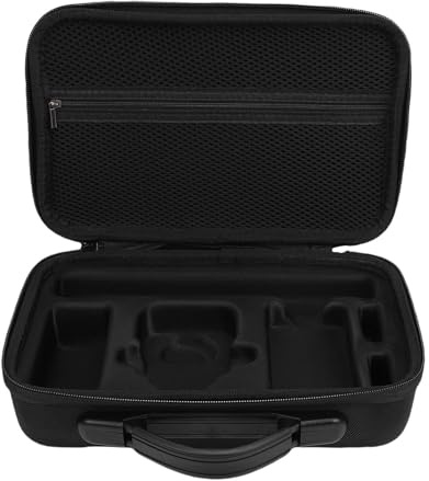 YDuupxe Estuche Rígido de Nailon a Prueba de Salpicaduras para Cámara de Acción para 360 Bolsa de Almacenamiento a Prueba de Golpes con Tapa de Malla Personalizable Portátil para Accesorios y Palo