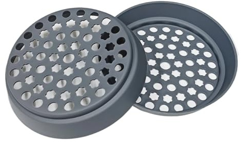 2x Teigportionierer, kompatibel mit Thermomix-Deckel großer Öffnung (TM5/TM6) und Trichtersieb
