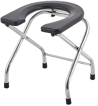 QLoztyse Sedile WC Pieghevole, Sedia Comoda, Multifunzionale, Antiscivolo, per L'assistenza Domiciliare, WC alla Turca, WC alla Turca per Il Ba, Altezza 40cm