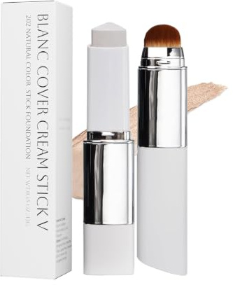 ZOMKIFA Lápiz Base Cambio de Color Doble Punta Cubriente Tono Natural Corrector Maquillaje Lápiz Camuflaje Adaptativo Cambio Tono Adaptación Piel Doble Punta Cremoso Color Adaptativo