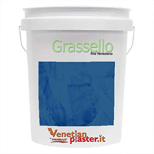 FirmoLux Grassello Authentic Venetian Plaster | Shiny Polished Plaster | Made in Italy from Lime & Marble | Blue Tones (11) | Color: SW6965 Hyper Blue
