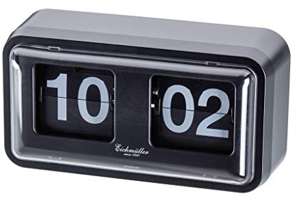 Eichmüller since 1950 Retro Flip Uhr mit Gehäuse - schwarz schwarz