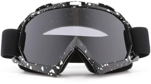 SPOSUNE Motorradbrille Crossbrille MTB Brille Motorradbrillen | Moped Brille,MX-Fahrbrille, ATV Dirt Bike Off Road Racing,Double Lens Anti Fog UV400 Verstellbarer Riemen