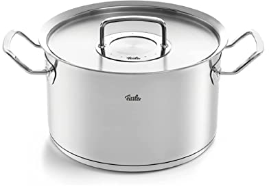 Fissler Original-Profi Collection/Braten-Topf (Ø 24 cm, 4,6 Liter) Edelstahl-Kochtopf, Bräter mit Metall-Deckel - Induktion