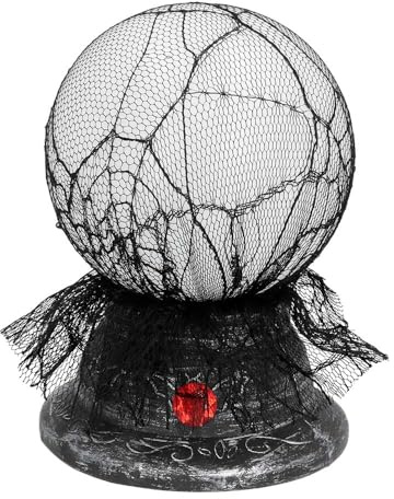 Boland 73050 - Bola de Cristal interactiva, tamaño 19 x 13 cm, Bola mágica con luz y Sonido, Incluye Pilas, decoración, Objeto Decorativo, Halloween, Carnaval, Fiesta temática | Bola mágica con luz y sonido, pilas incluidas, Halloween y Carnaval