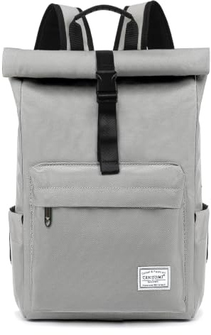 TANTOMI Rucksack Damen Herren, Rucksack Laptop Tasche 15,6 Zoll, Laptop Rucksack Damen Herren weit öffenbar, Rolltop Rucksack wasserdicht,Backpack Daypack für Schule,Fahrradfahren,Freizeit und Reise.