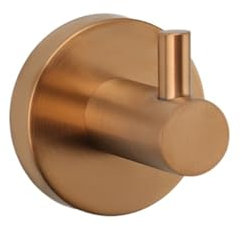 RAHBI Montaggio a Parete Ganci for Accappatoio Appendiabiti in Stoffa Bagno Accessori for la Cucina Scaffale Doppio Gancio in Oro Rosa Spazzolato Oro Cromato Nero Leisurely (Color : Rose Gold)