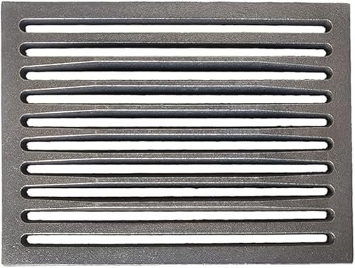 Lunaway - Griglia in ghisa per raccolta cenere | Dimensioni 29,3 x 21,5 cm | Spessore 1 cm, Spessore centrale 1,8 cm. Compatibile con stufe e camini a legna o pellet