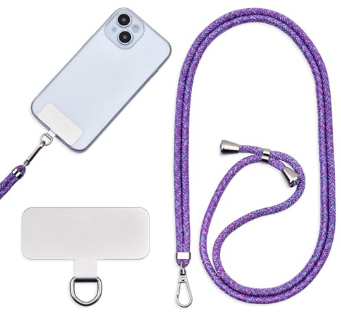 Cordon Para Movil Correa Movil Universal，Pegatinas Metálicas Para Teléfonos Móviles, Cuerdas Ajustables, Tirantes O Tirantes Para Liberar Las Manos.