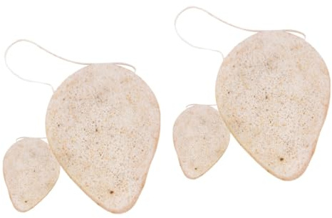 Healeved 4piezas Esponjas De Limpieza Facial De Nuez Esponjas Naturales Para Lavado De Rostro Exfoliantes Suaves y Portátiles Herramientas De Limpieza De Piel Para Remover Maquillaje y
