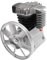 Compresor de 2 cilindros - Cabezal de bomba de compresor de aire con silenciador - 960 rpm cabeza del compresor de aire con polea para industrias como electrónica, ingeniería
