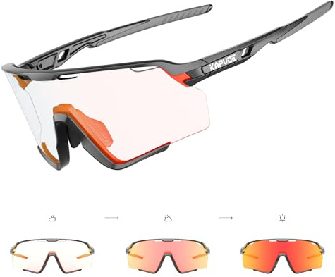 KAPVOE Fahrradbrille Herren Damen Radfahren Sportsonnenbrille Sportbrille Uv400 Schutz Sport MTB Radbrille Radsport K170