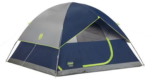 Coleman Sundome 6-Person Tent with Rainfly, Weatherproof Tent Sets Up in 10 Mins