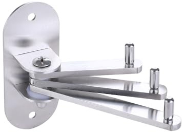Celbon Handtuchhaken aus Edelstahl, drehbar, mit 3 Armen, flexibel, für Badezimmer, Küche, Aufbewahrung, Wandmontage, Kleiderhaken, Bürsten-Finish