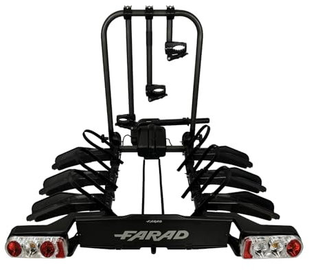 FARAD Portabici per Gancio Traino Susa per biciclette anche E-bike e Fat-bike (3 Bici)
