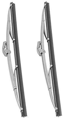 Vindrutetorkarblad i Rostfritt Stål Polerat Silver Set för Bilens Framsida 12/30,48 Cm Universal