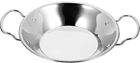 Cabilock Plancha De Cocina Utensilios De Cocina De Metal Sartén De Doble Asa Segura y Resistente Al Desgaste