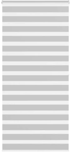 vidaXL Estor Cebra Gris Claro 115x200cm Tejido Ancho 110,9cm poliéster, Estor Doble, Estor Enrollable Cebra, Cortina Cebra, Estor Doble