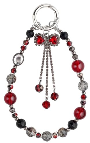 Glänzende Kristall Handykette Perlen Handyanhänger Luxus Diamant Handy Kette Kurz Handyband Handyschlaufe Handgelenk Taschenanhänger Schlüsselanhänger Handschlaufe Handy Lanyard Keychain Phone Charm