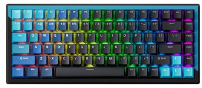QPSJXN Teclado de Juego mecánico Compacto con interruptores magnéticos y RGB 75 por ciento Diseño 84(Blue - Silent Switch)