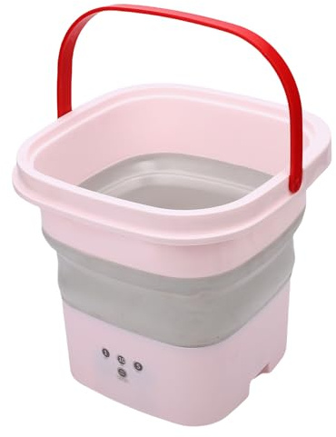 Bewinner Tragbare Waschmaschine 4.5L, Faltbare Mini -Waschmaschine mit 1/5/10 Min Timer, Warmes Wasser Einweichen für Reisen, Geschäftsreisen, Kleine Wäsche für Singles Camping (EU-Stecker)