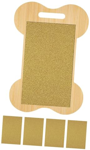 Ailan Tabla rascadora de para Madera con Lima de uñas para Perros, Almohadilla rascadora Esencial con Hojas Repuesto adicionales Incluidas, Protector Muebles para Perros