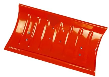 Pala da neve interamente in acciaio ispessito, pala grande for la pulizia della neve, strumento for la rimozione della neve, tavola for spinta della neve con ruote in plastica(RedA)