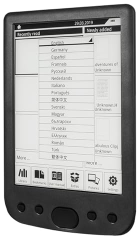Dioche Le Lecteur de Livres électroniques Pocket Treasure de 6 Pouces avec écran Tactile E-Ink, Lecteur PDF et Vidéo Portable avec Haut-Parleur intégré, Améliore l'expérience d'apprentissage (4G)
