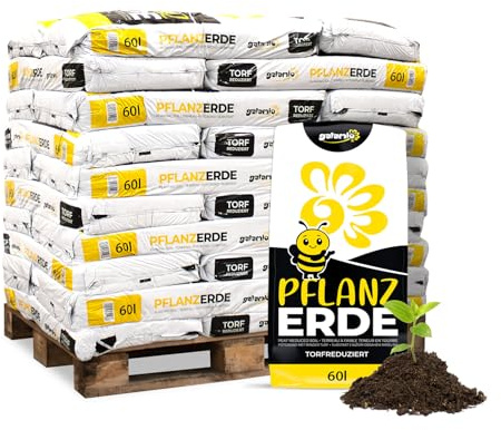 GALAMIO Pflanzerde 1.800 L (30 x 60 L) 1 Palette | torfreduziert, mit Dünger, ideal für Sträucher, Bäume oder Zierpflanzen